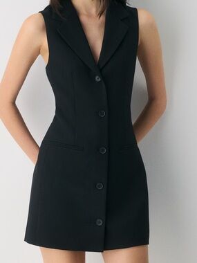 Aritzia Babaton Mastermind Black Blazer Dress Sz 4